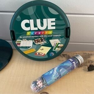 $10 SALE Clue Express & Mini Puzzle Game Set Family Game Night Fun Kids Adults